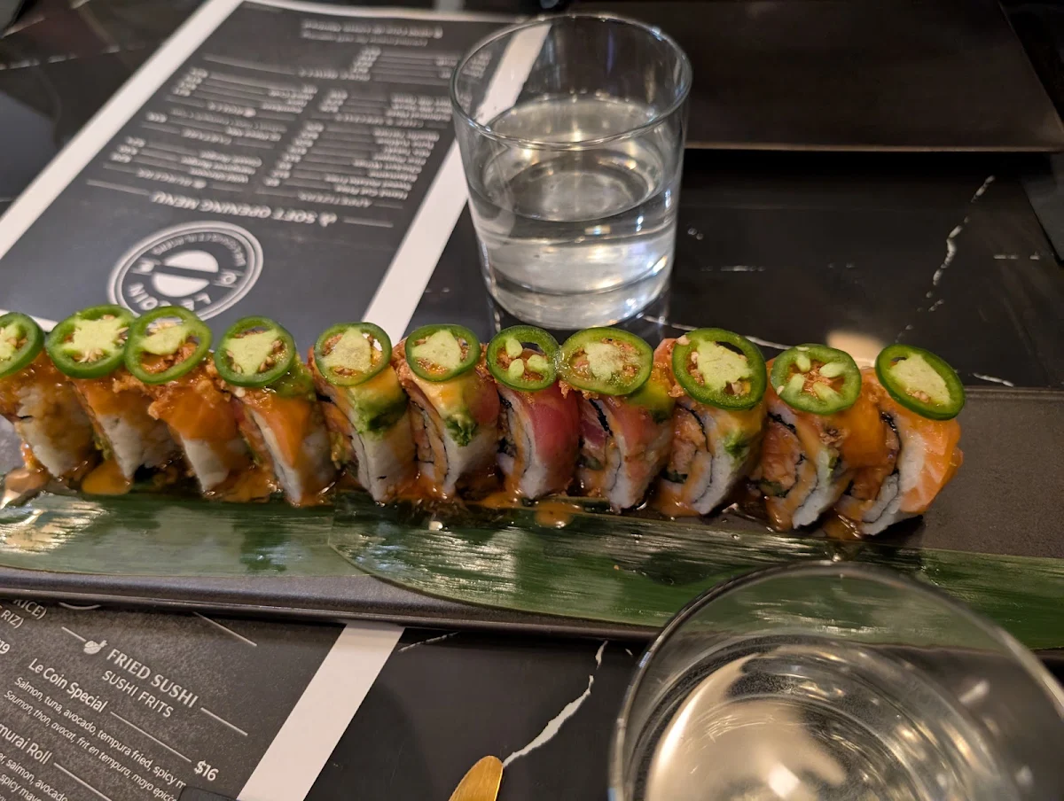 Menu, Le Coin Sushi & Burger Bar