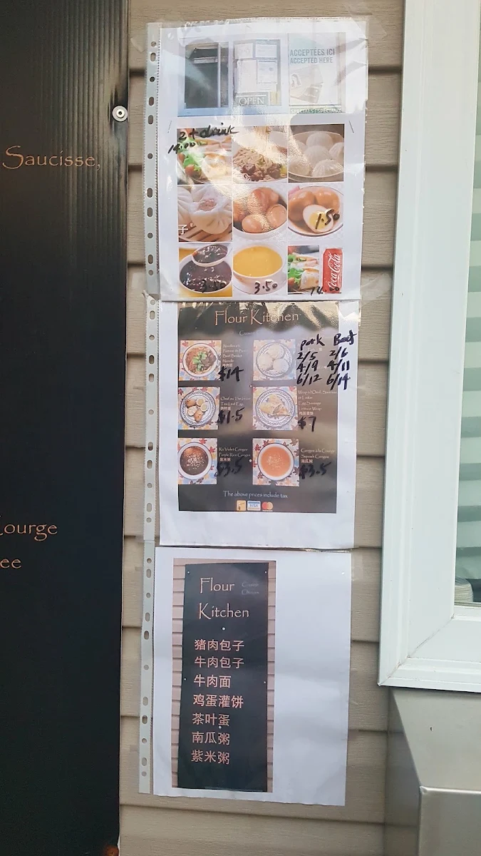 Menu, Flour Kitchen