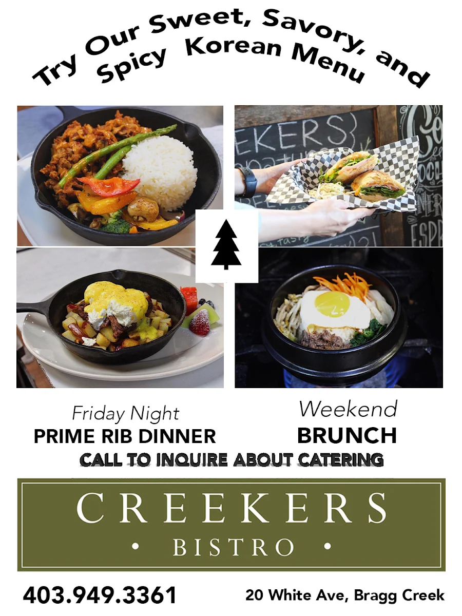 Menu, Creekers Bistro and Restaurant