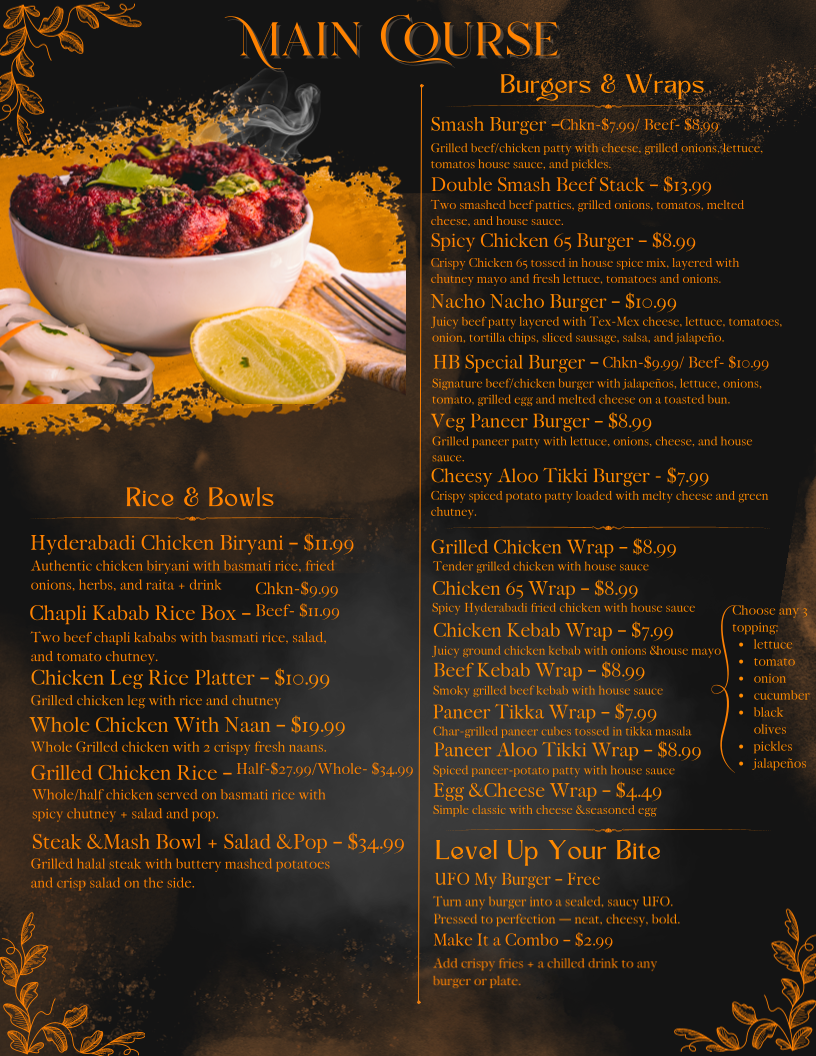 Menu, Hungry Bite