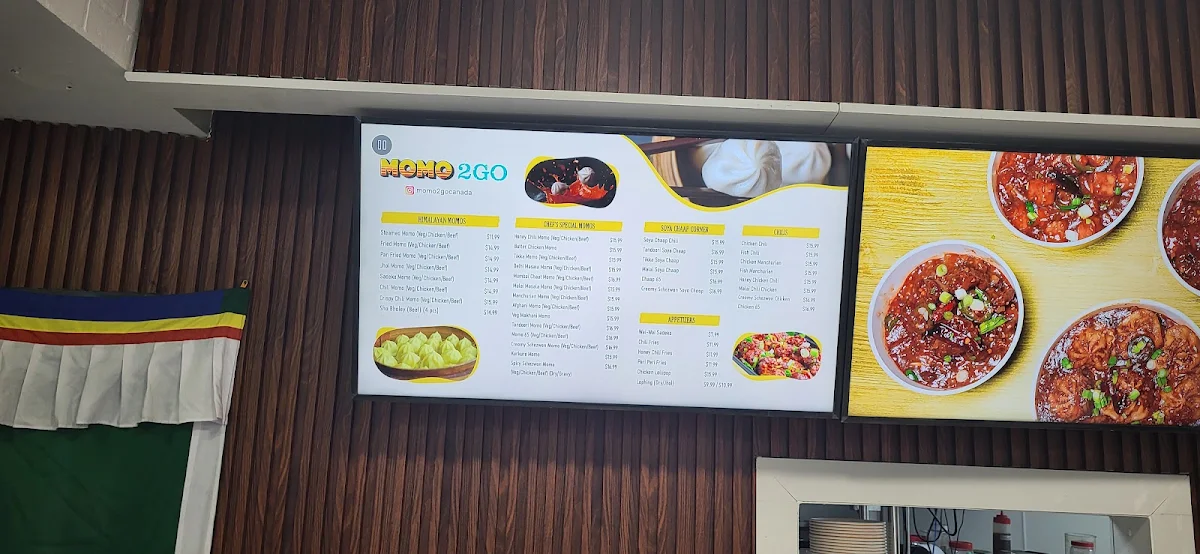 Menu, Momo2Go Niagara