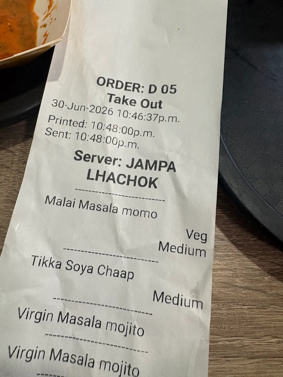 Menu, Momo2Go Niagara