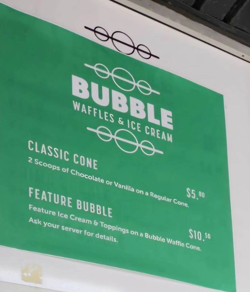 Menu, Portland Street Creperie