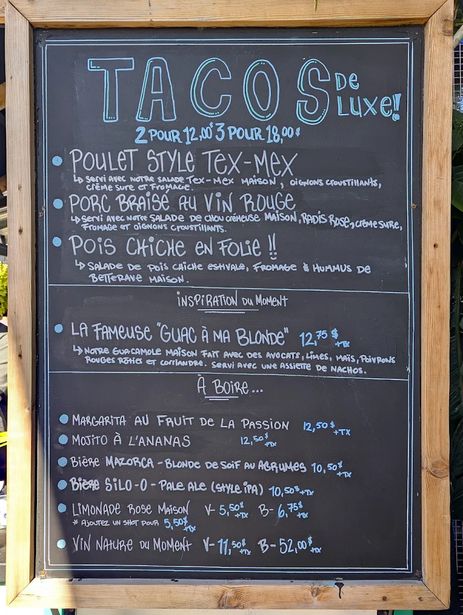 Menu, Mazorca MTL