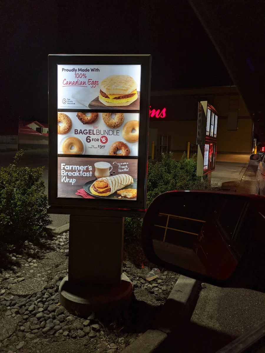 Menu, Tim Hortons