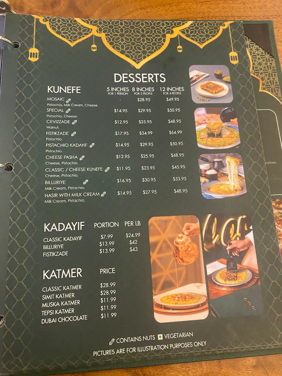 Menu, Ozikizler Turkish Restaurant