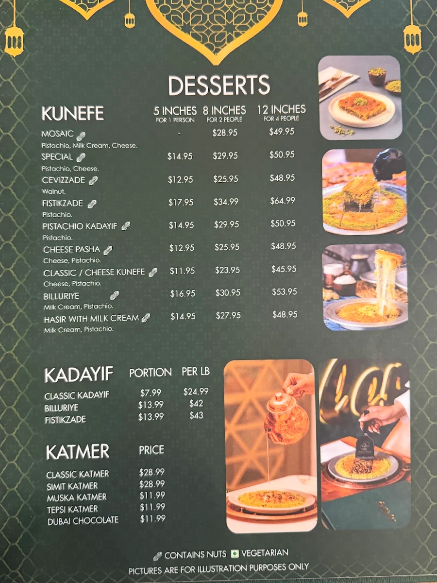 Menu, Ozikizler Turkish Restaurant