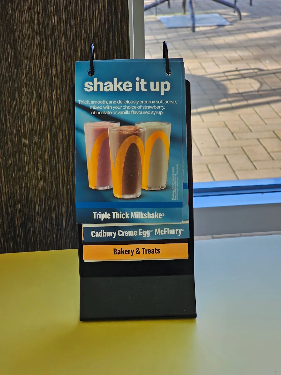 Menu, McDonald's