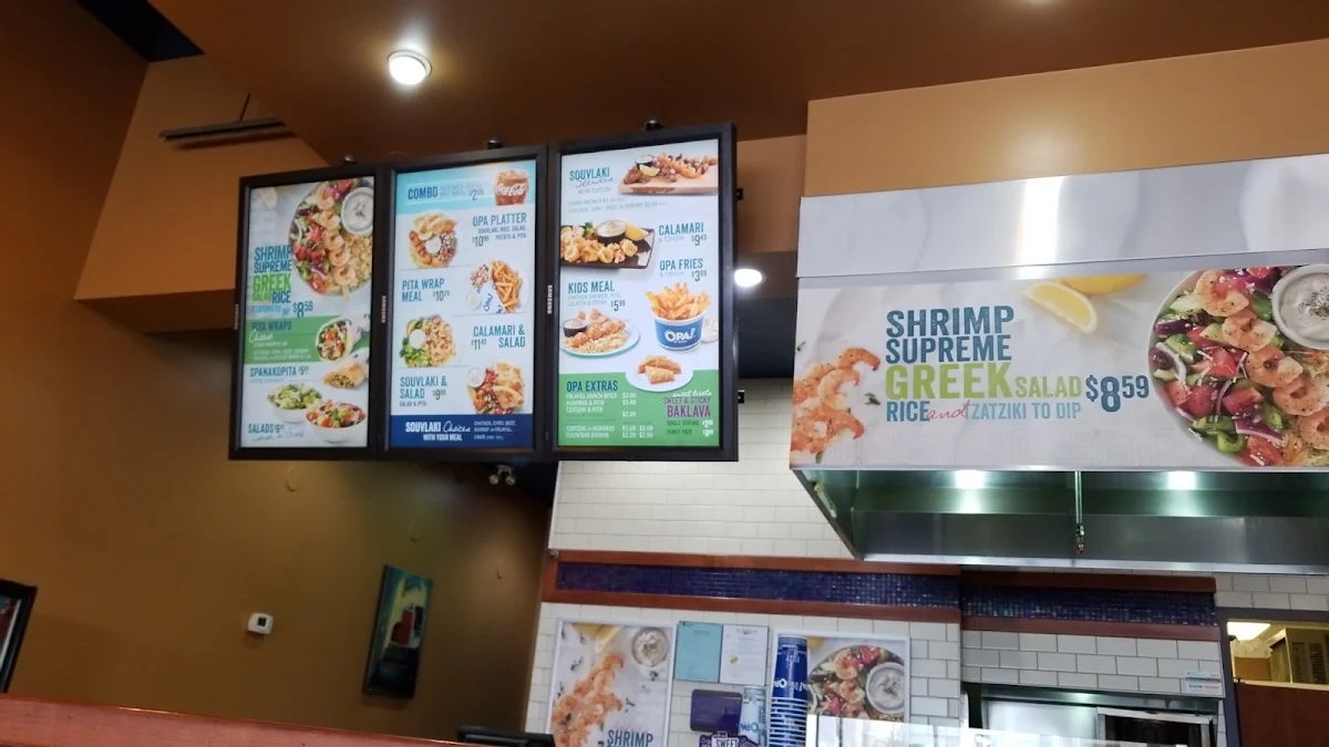 Menu, OPA! of Greece Sierra Springs