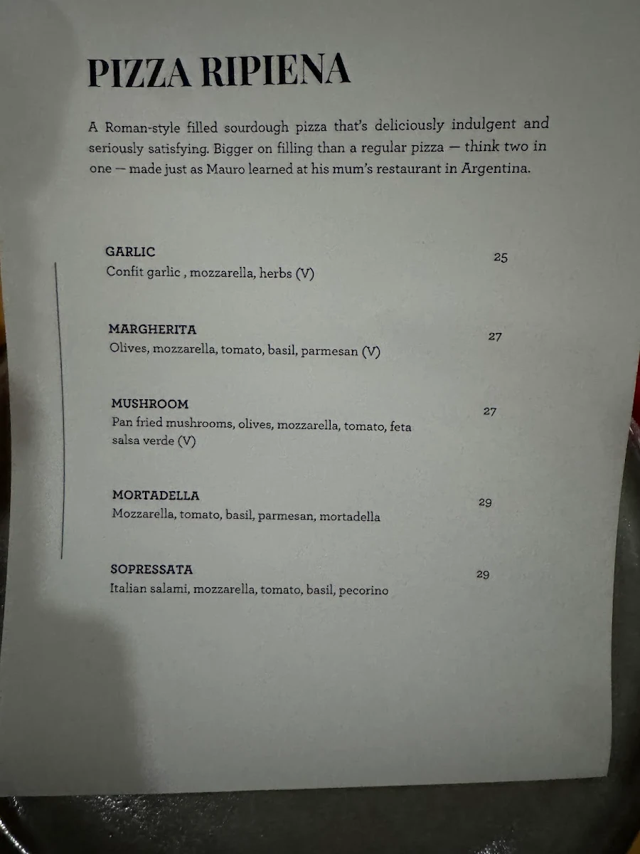 Menu, The Independent Gembrook