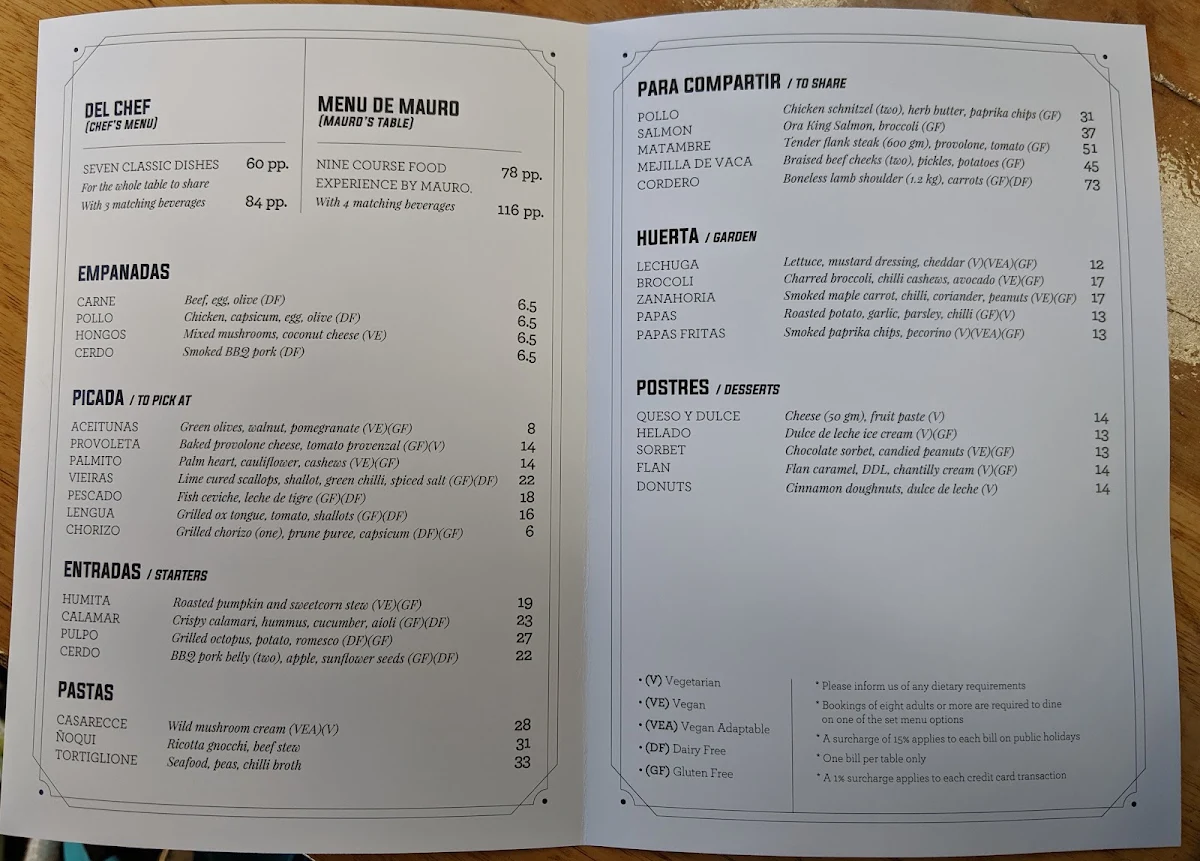Menu, The Independent Gembrook