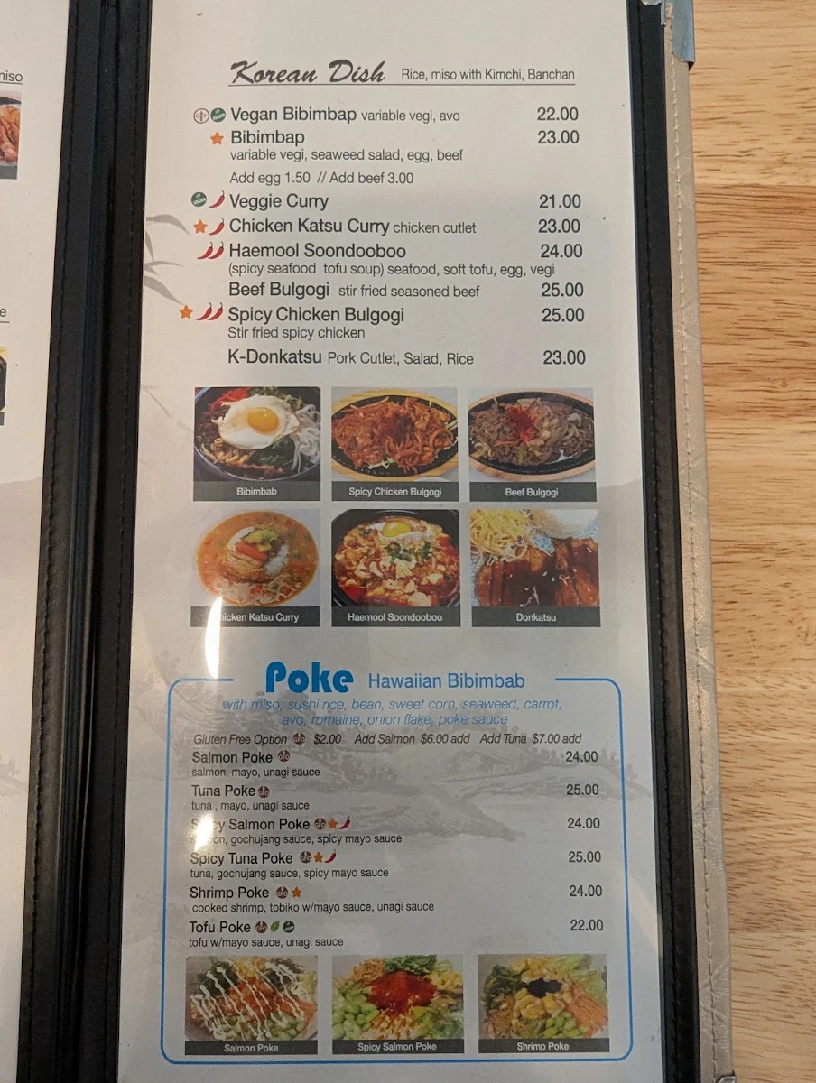 Menu, Black Fin Sushi