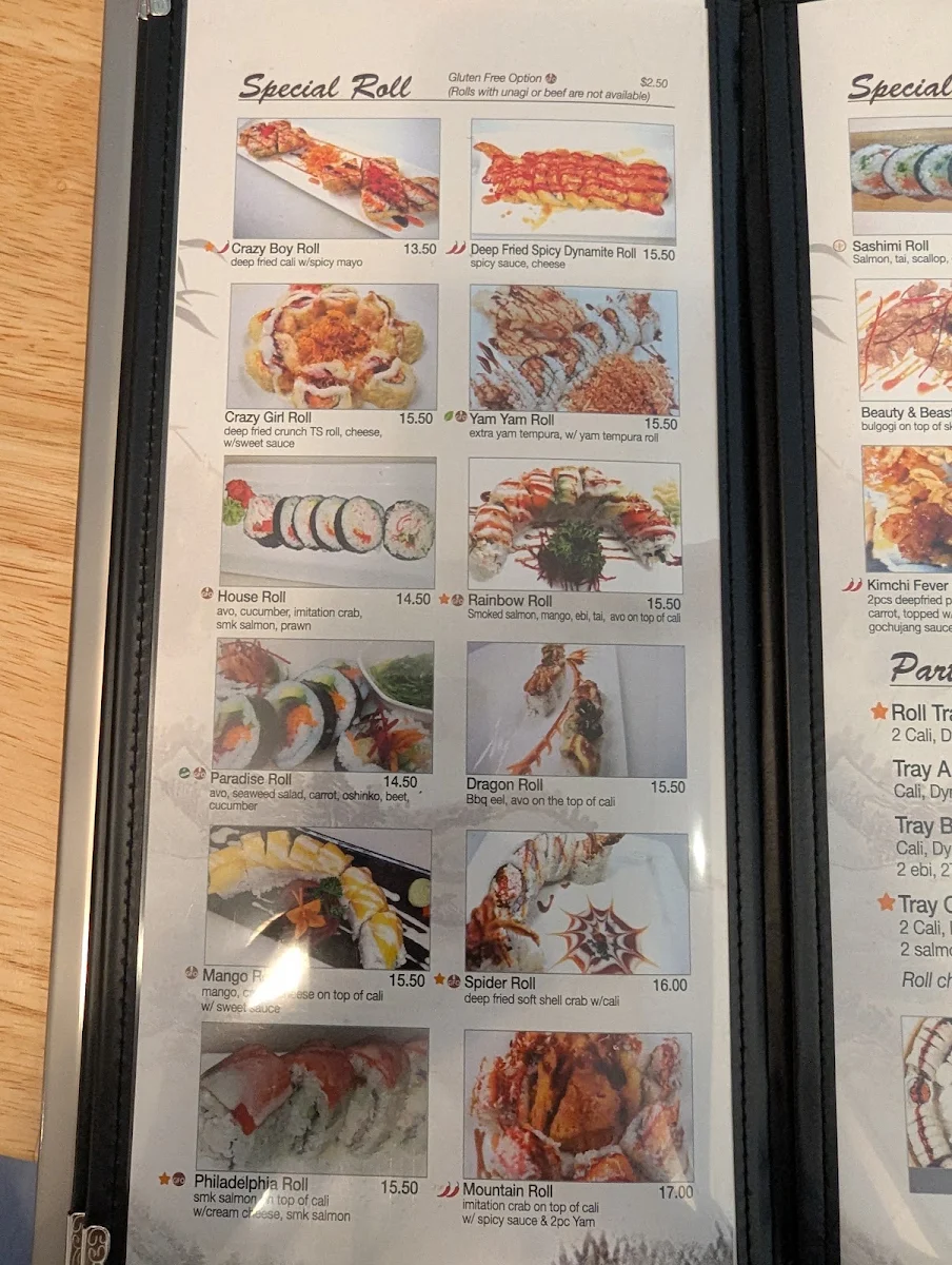 Menu, Black Fin Sushi