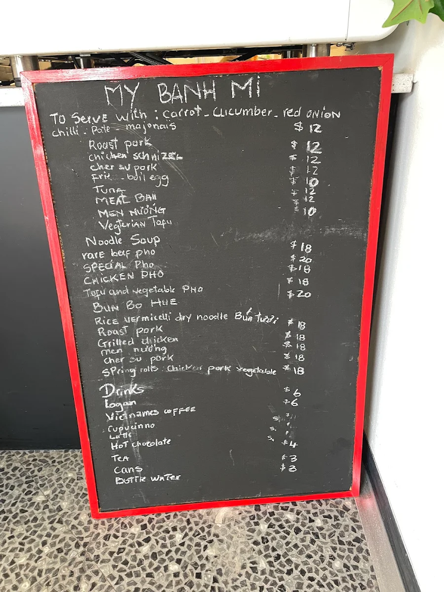 Menu, My Banh Mi