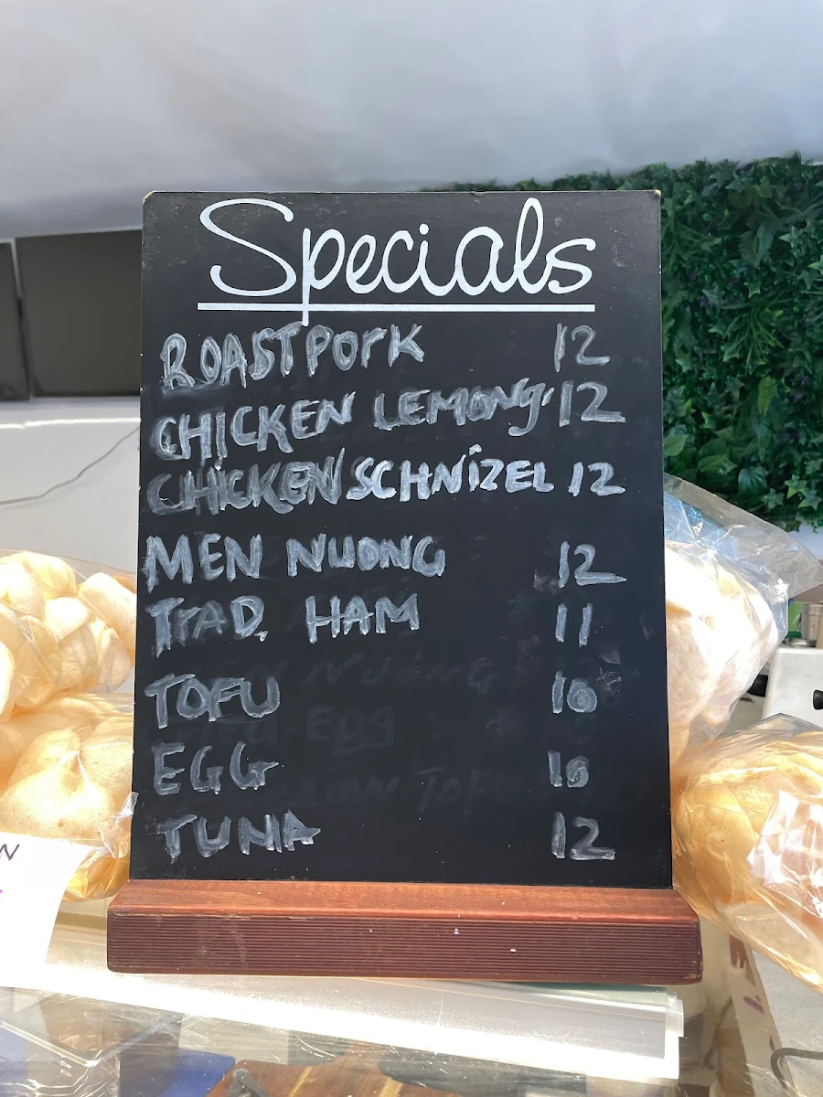 Menu, My Banh Mi