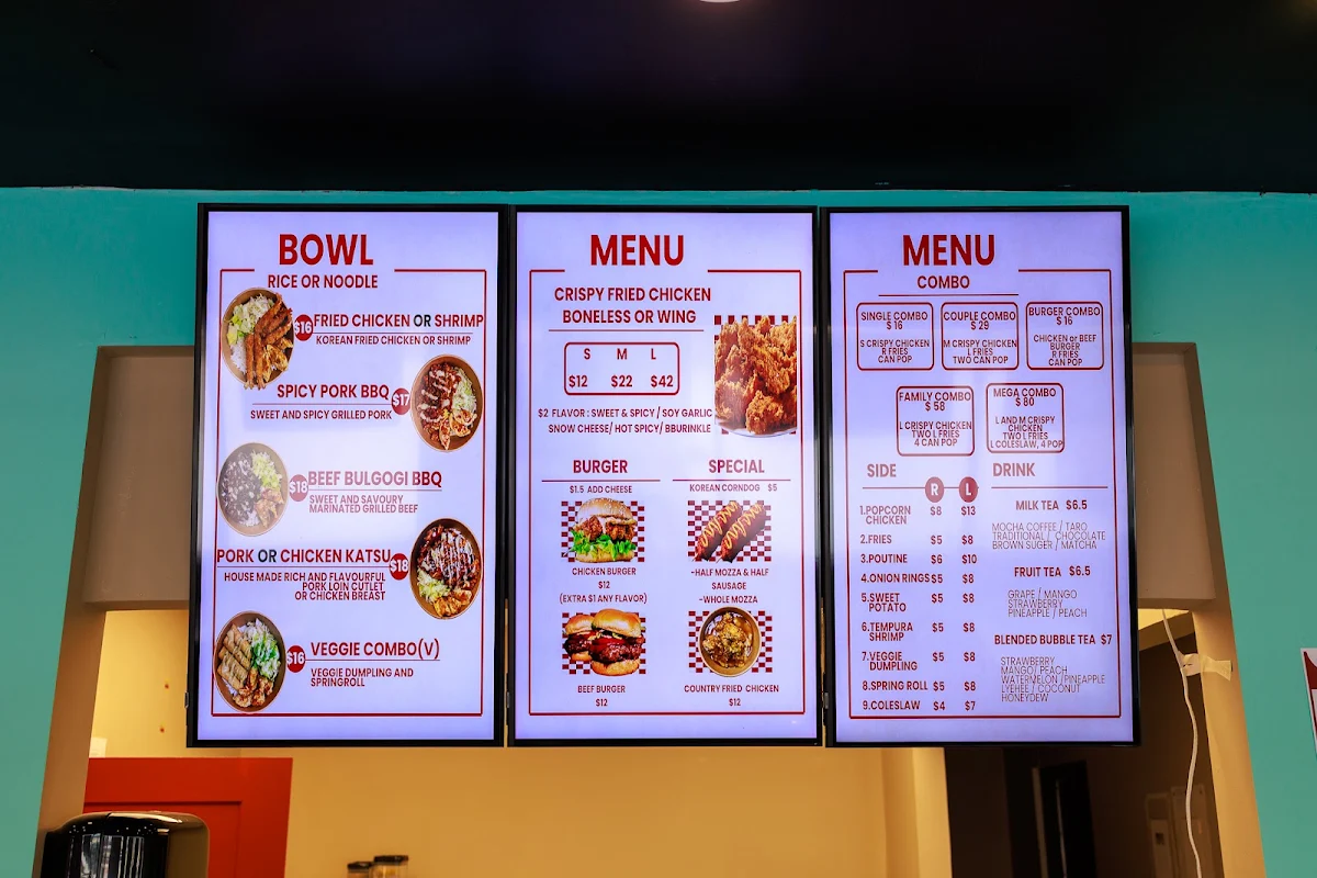 Menu, Claresholm And Kitchen
