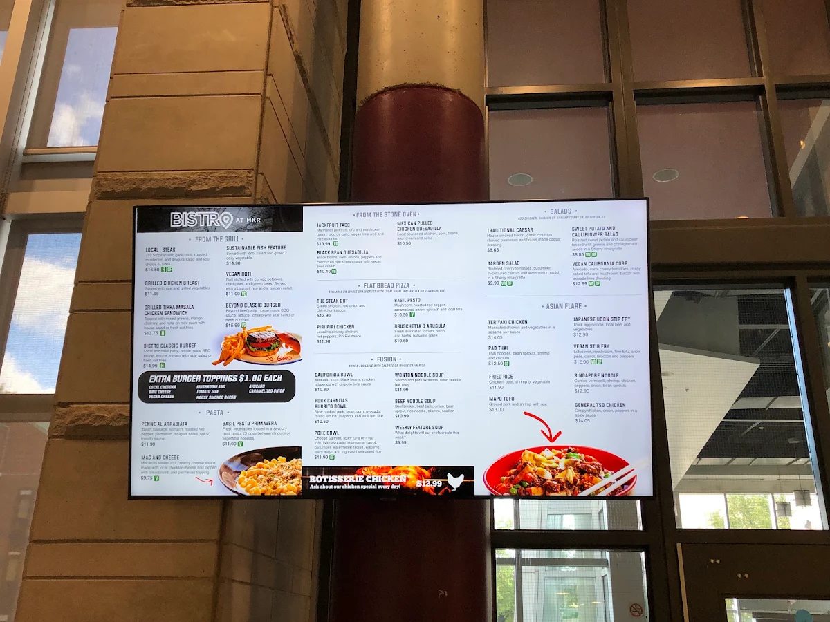 Menu, East Meets West Bistro
