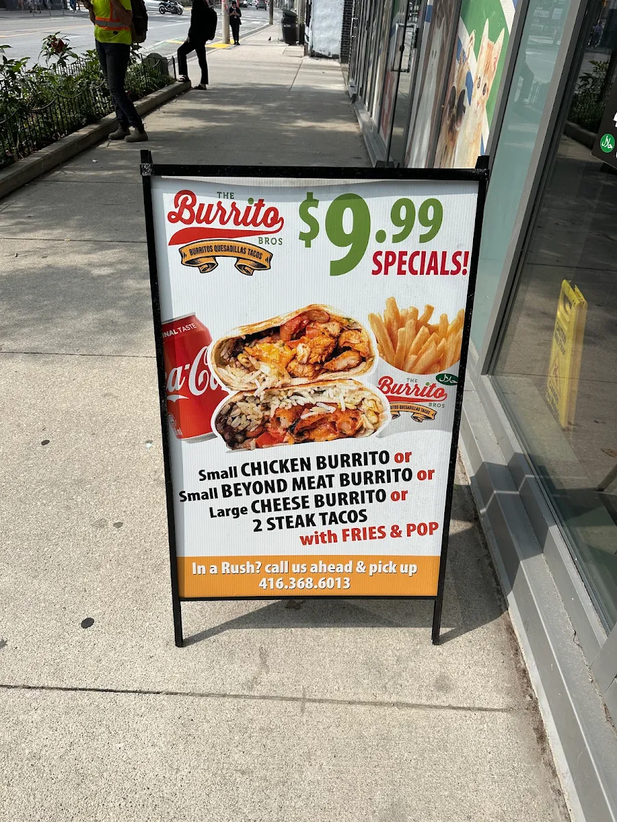 Menu, The Burrito Bros (Richmond)