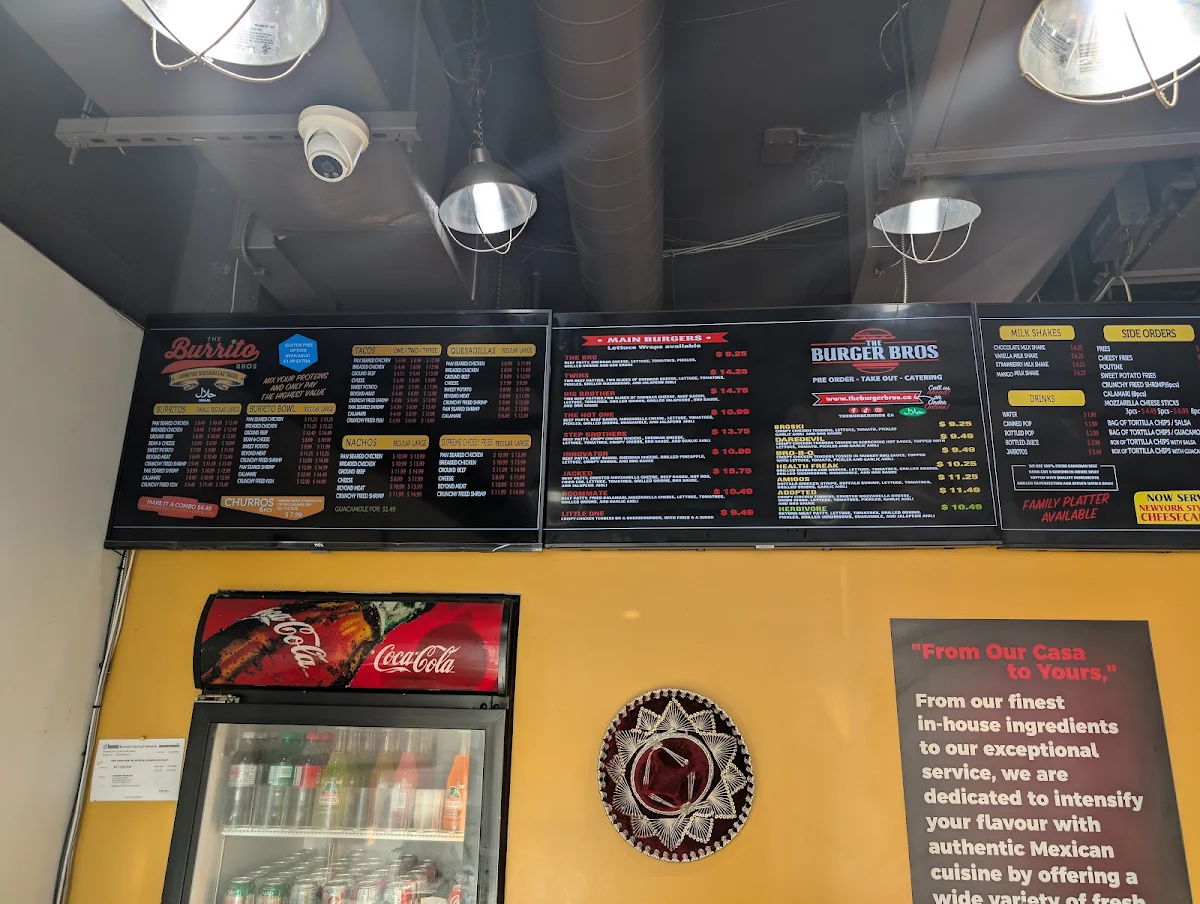 Menu, The Burrito Bros (Richmond)