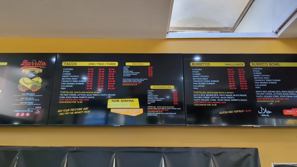 Menu, The Burrito Bros (Richmond)