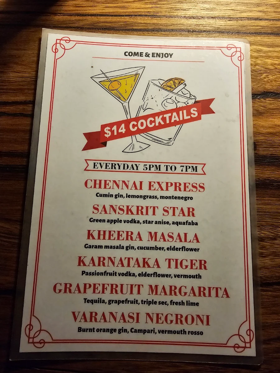 Menu, Bhang