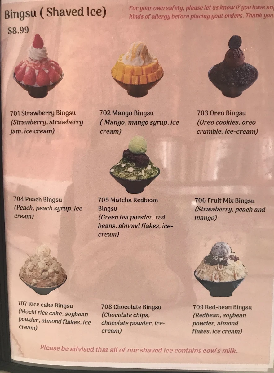 Menu, Check-In Corner