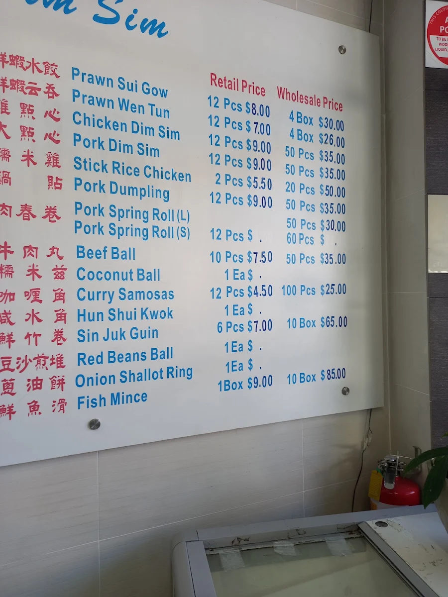 Menu, Best Tastes Dim Sim