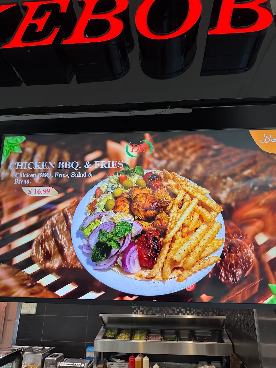 Menu, Darbar Kebob