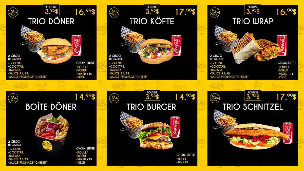 Menu, Station Berlin