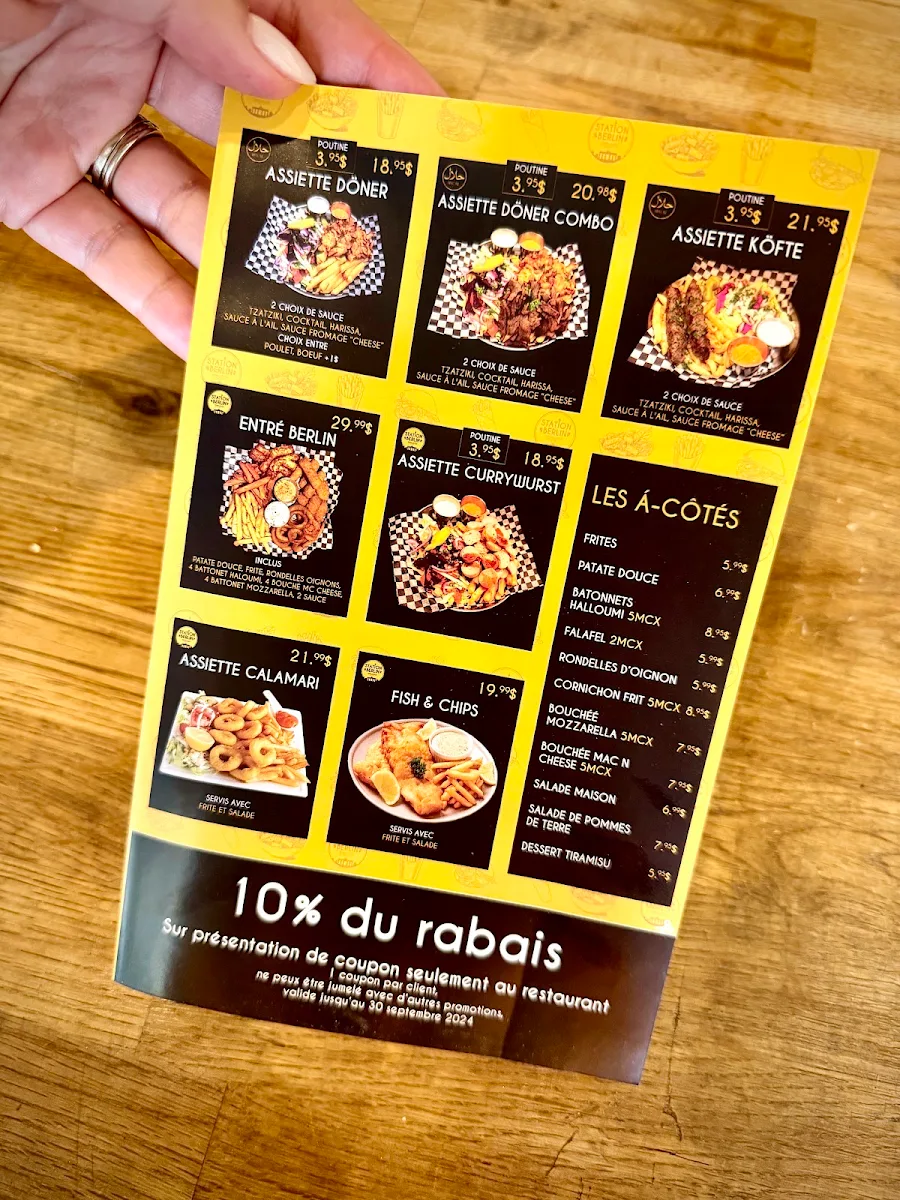 Menu, Station Berlin