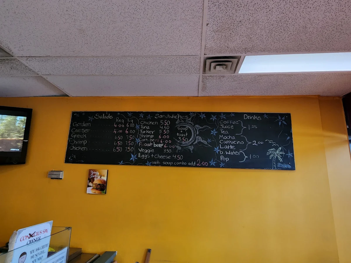 Menu, Yaser's Cafe