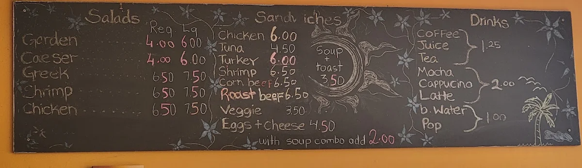 Menu, Yaser's Cafe