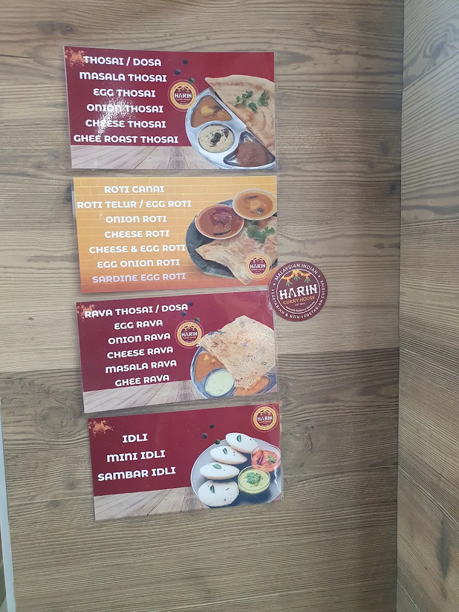 Menu, Harin Curry House