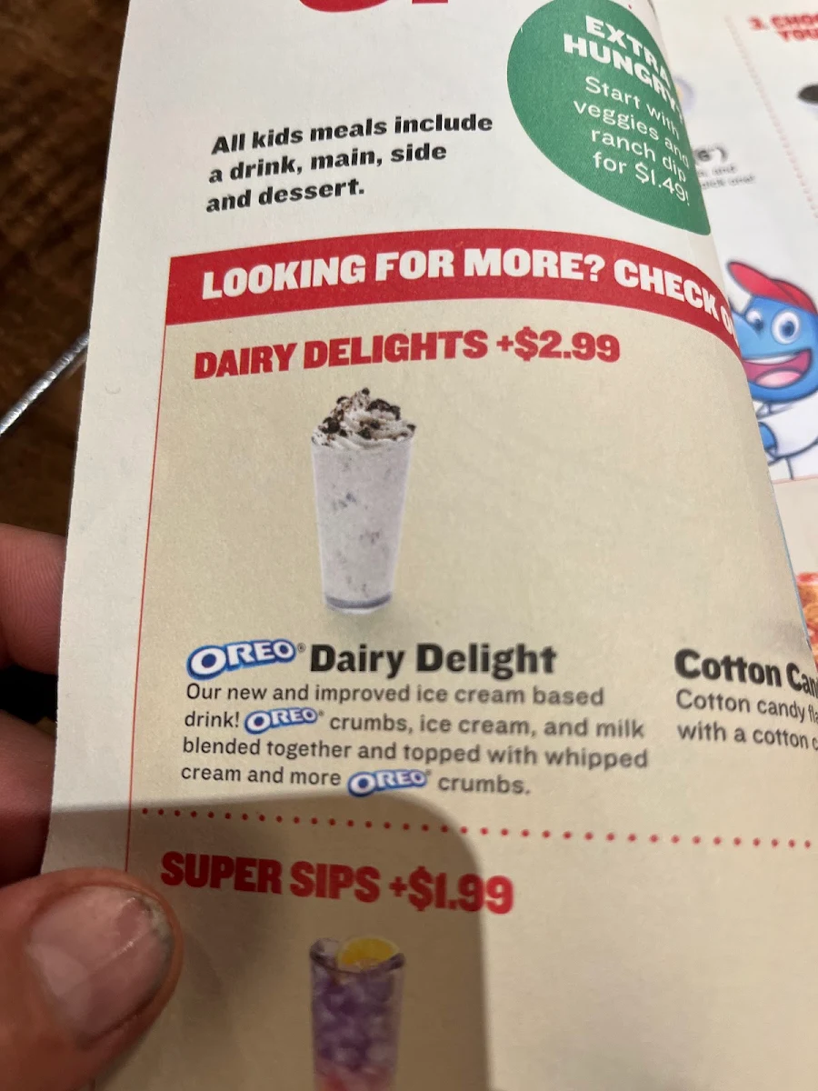 Menu, Boston Pizza