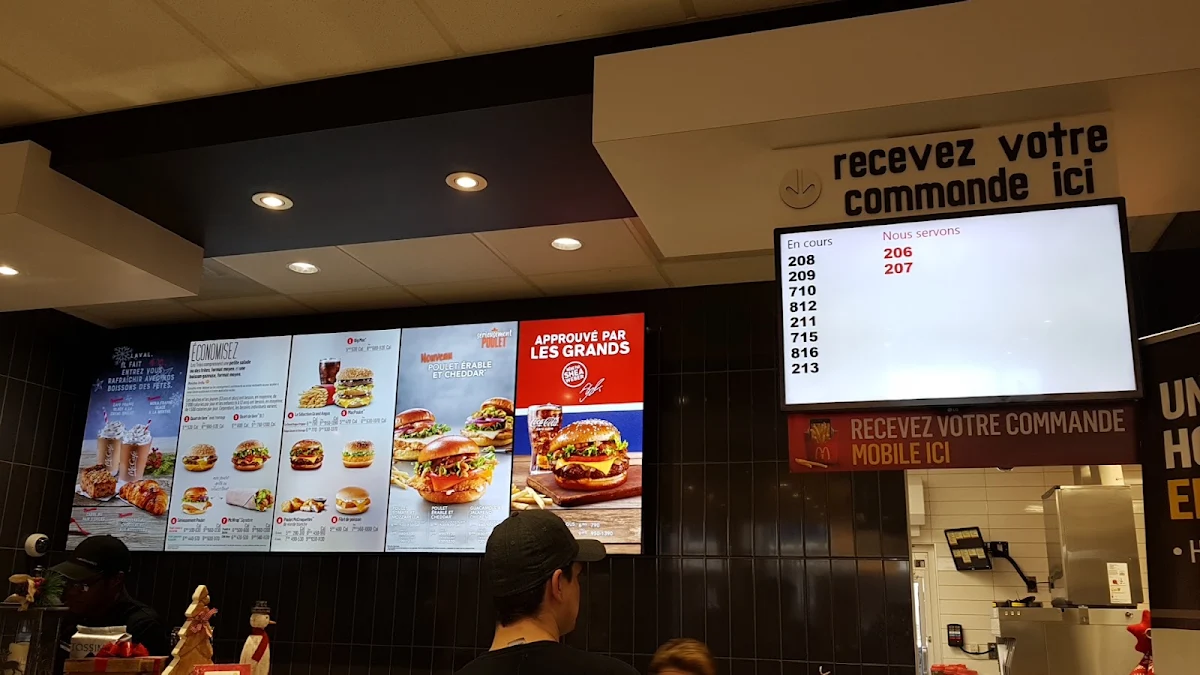 Menu, McDonald's
