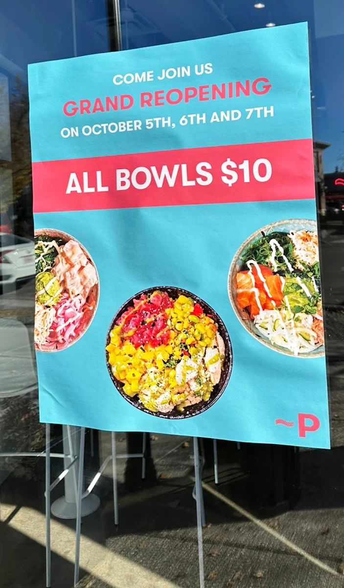 Menu, Pacific Poke