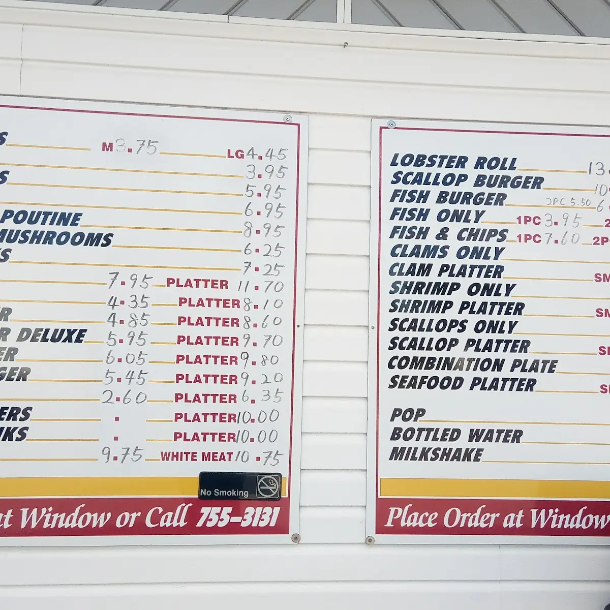 Menu, Birch Grove Restaurant & Take out