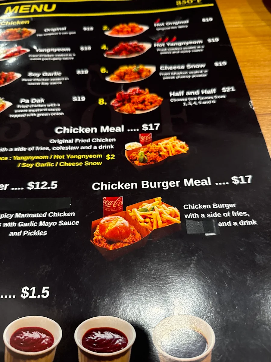 Menu, 350°F Chicken