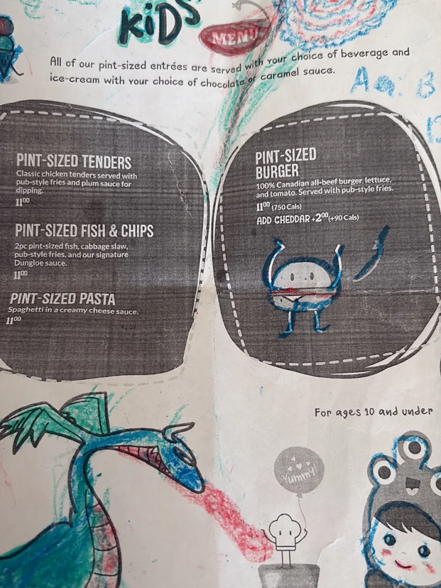 Menu, Tir Nan Og