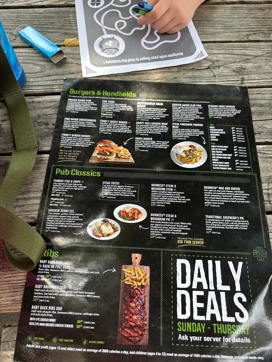 Menu, Tir Nan Og