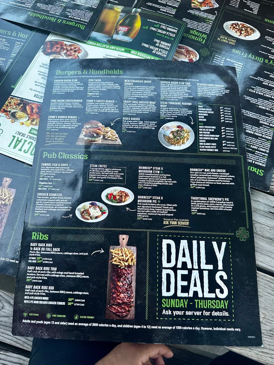 Menu, Tir Nan Og