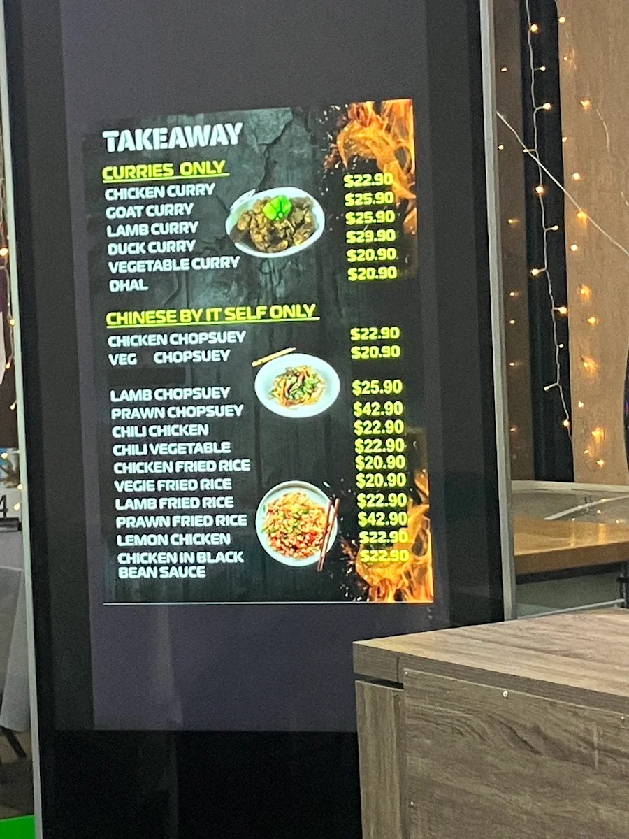 Menu, Fiji Style Desi Dhaba AUST PTY LTD Liverpool
