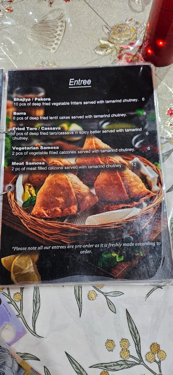 Menu, Fiji Style Desi Dhaba AUST PTY LTD Liverpool