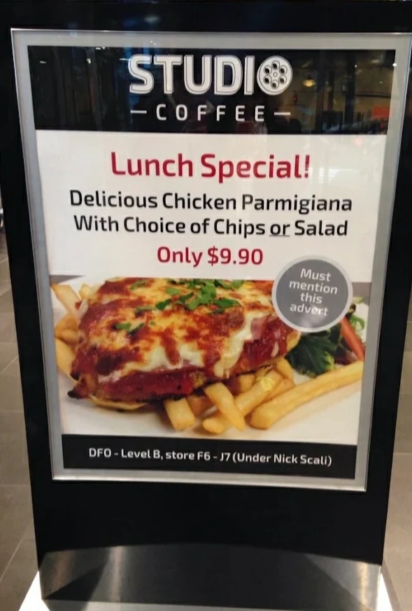 Menu, Studio Coffee
