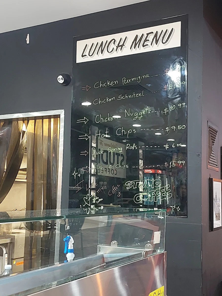 Menu, Studio Coffee