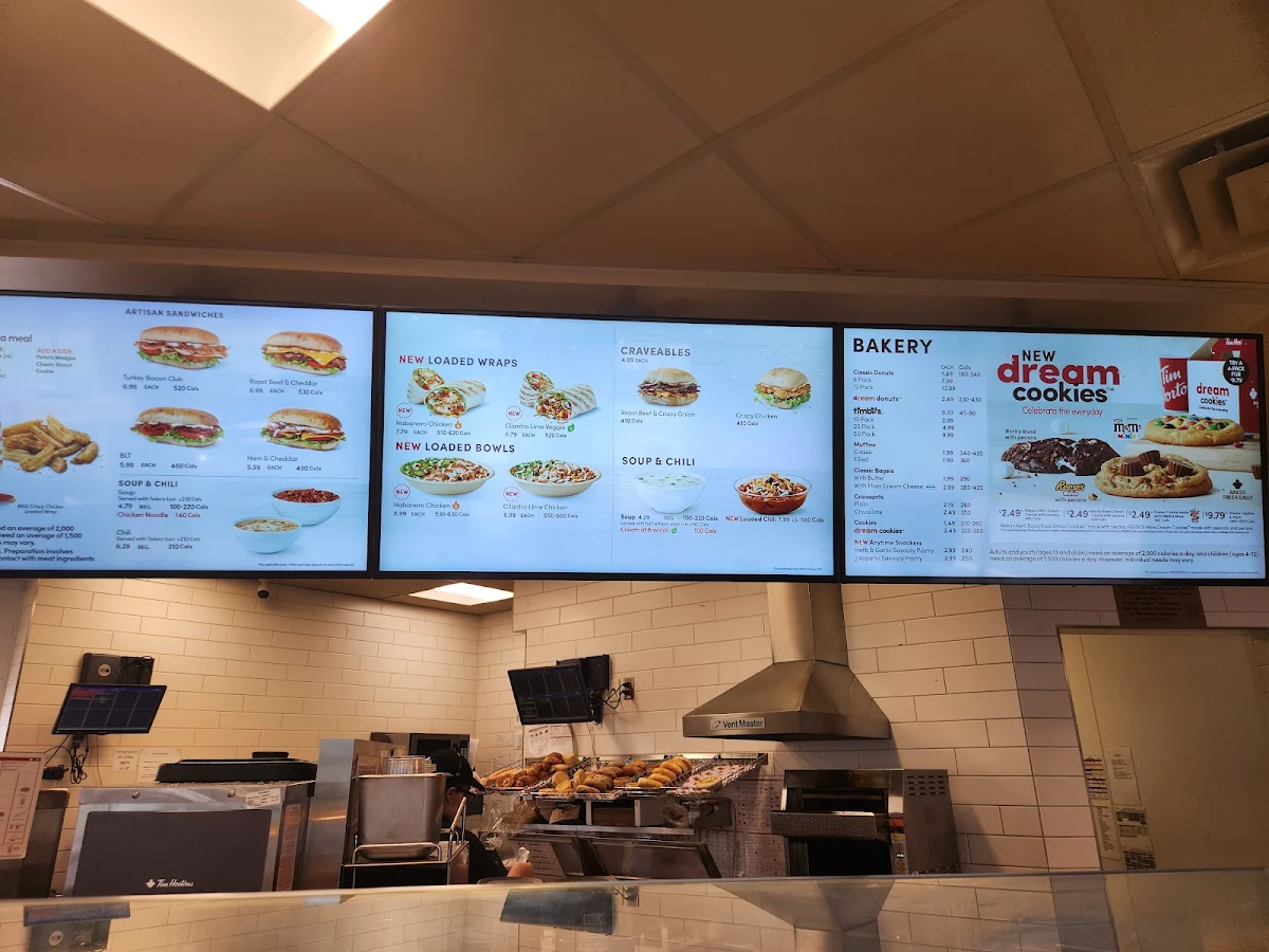 Menu, Tim Hortons