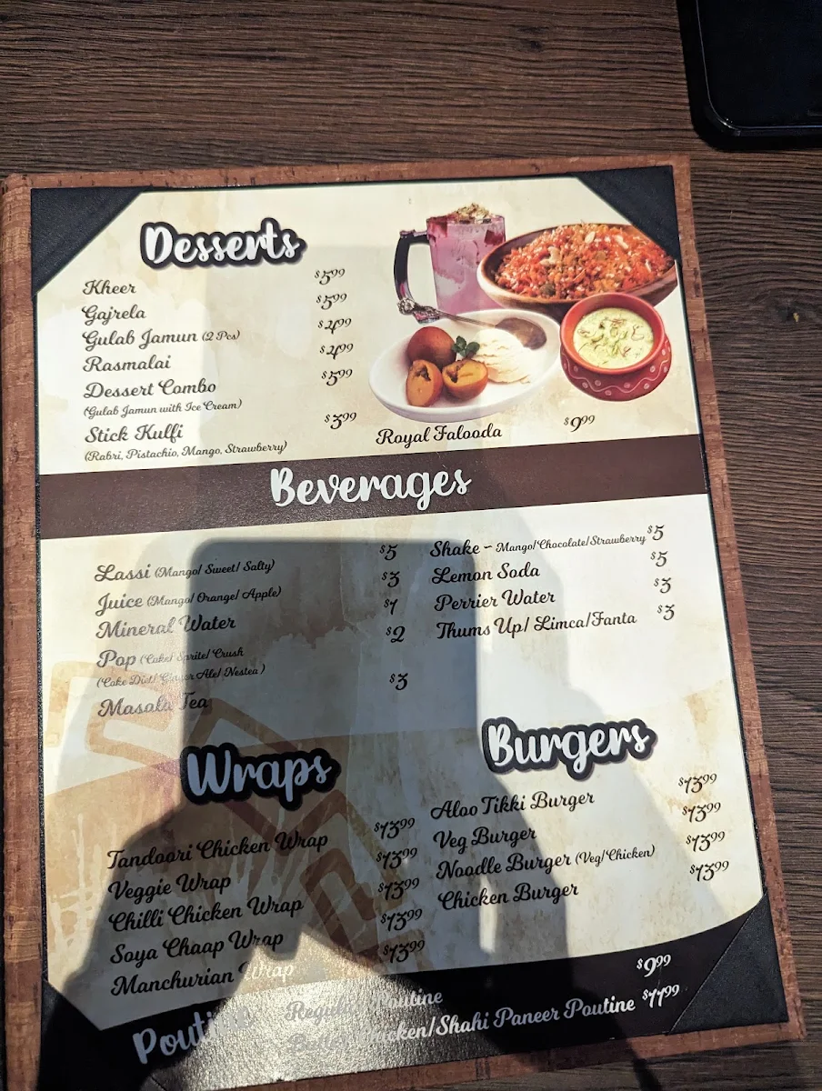 Menu, Apna Meats And Grill