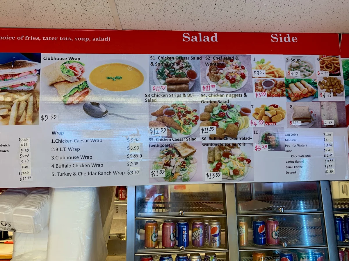 Menu, Dizzy D's Diner中西餐厨房