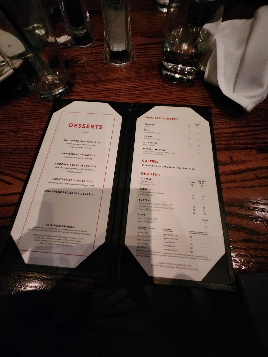 Menu, The Keg Steakhouse + Bar - Aurora