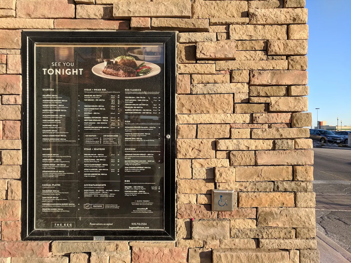 Menu, The Keg Steakhouse + Bar - Aurora